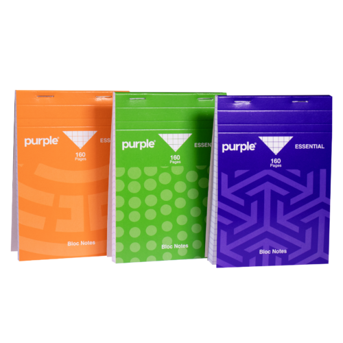 Bloc-notes A5 100 pages purple pratique et compact