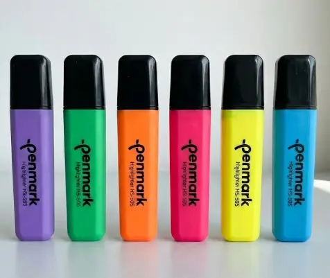 Marqueurs Fluo Penmark – Pochette de 6 Couleurs Vives