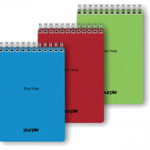 bloc-notes wiro A4 purple 100 feuilles résistantes