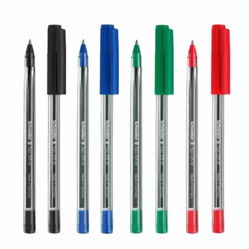 stylo bille SCHNEIDER 4 couleurs bleu noir rouge vert