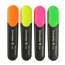 Pochette de 4 Marqueurs Fluo Schneider – Surligneurs Précis et Haute Qualité – Image 2