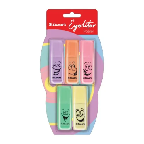 Pochette de 5 Eyeliners Fluo Pastel Luxor – Surligneurs Doux et Élégants