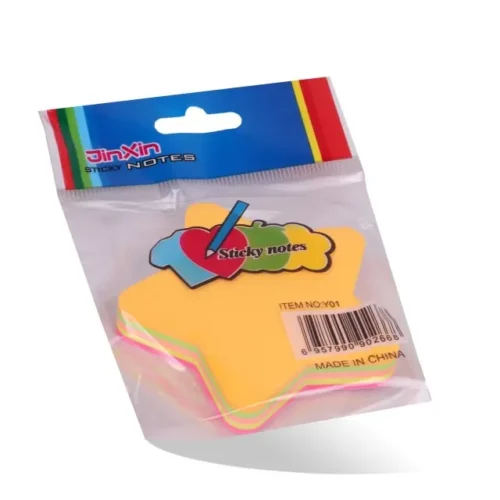 sticky notes forme fluo assortiment 100 feuilles MK195-3