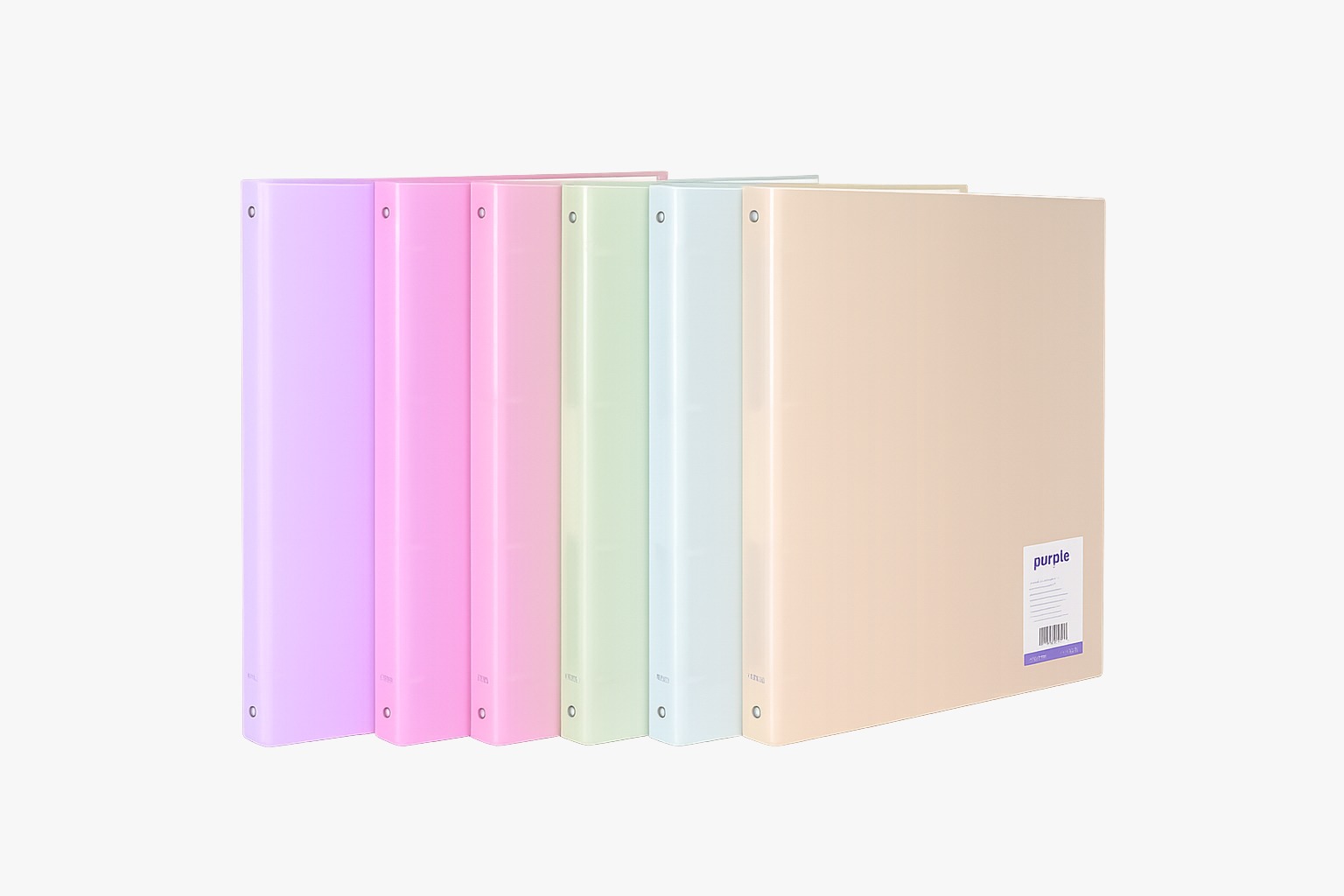 Classeur PP souple 20 mm Velvet Pastel