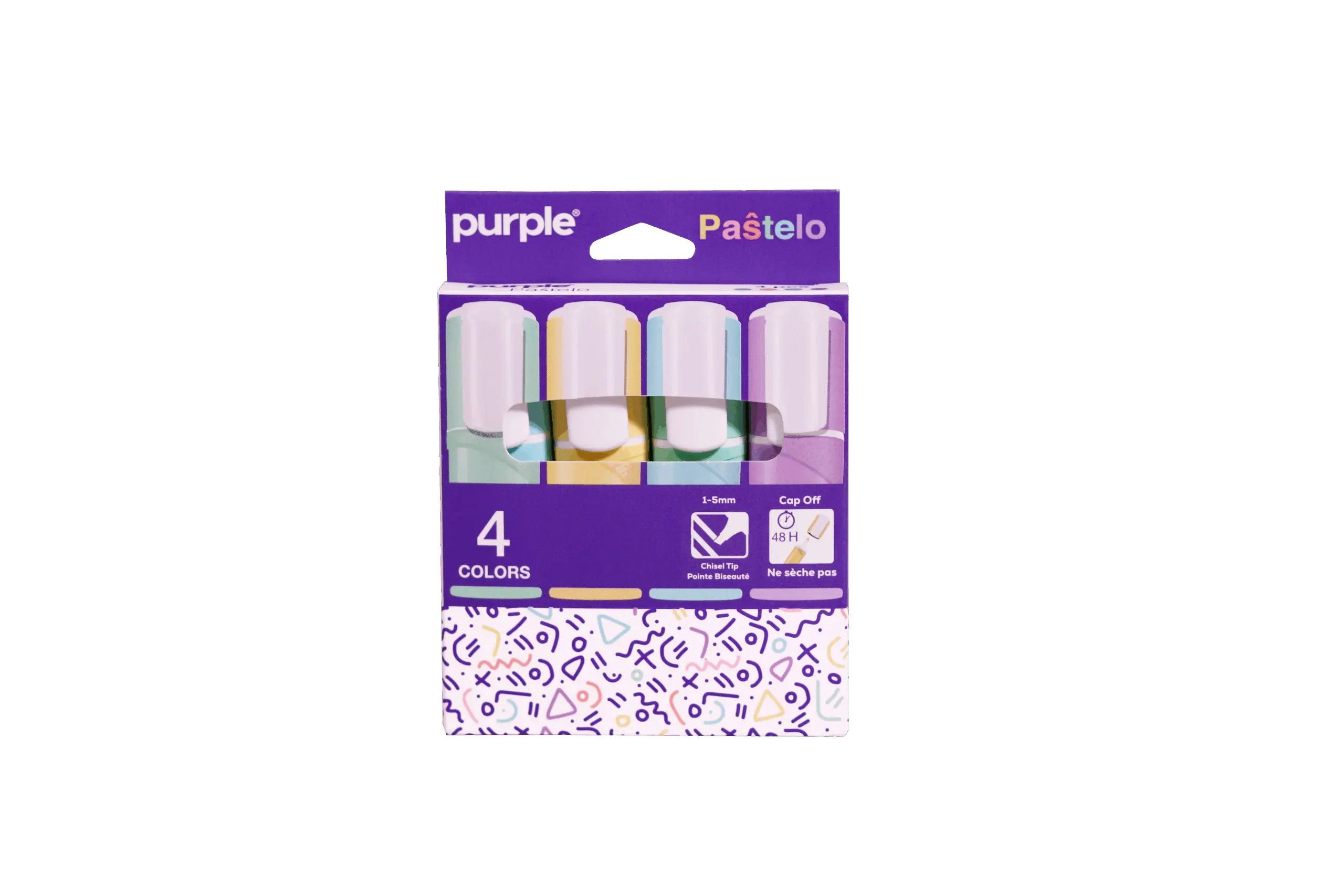 Etui 4 surligneurs PASTELO couleurs vives