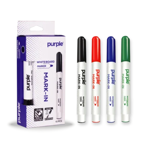 marqueurs tableau blanc 4 couleurs MARK-IN 6mm