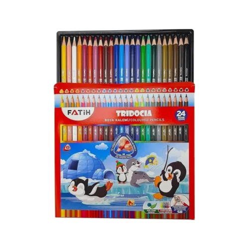 crayons de couleur Fatih 24 couleurs Tridocia