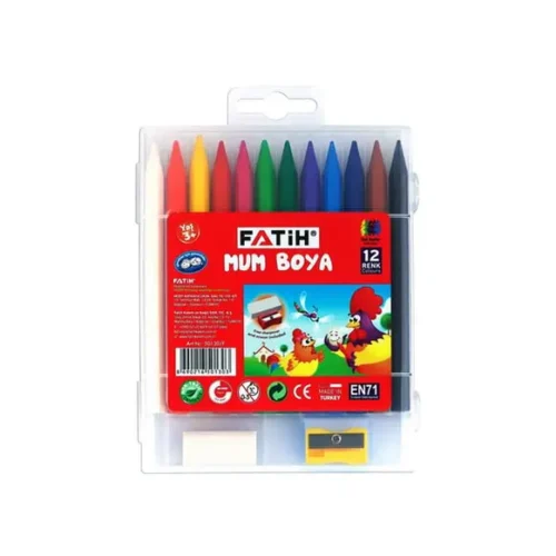crayons cire Fatih 12 couleurs Mum Boya