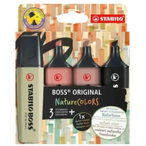 surligneur Stabilo Nature Boss x4 couleurs