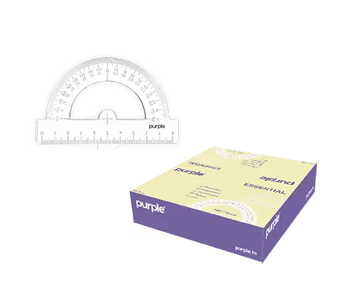Rapporteur 180° 10cm Purple pour géométrie et dessin technique