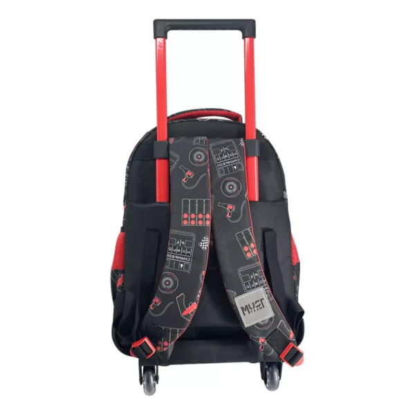 Cartable à roulettes enfant MUST Team - Formula - Noir et rouge – Image 2