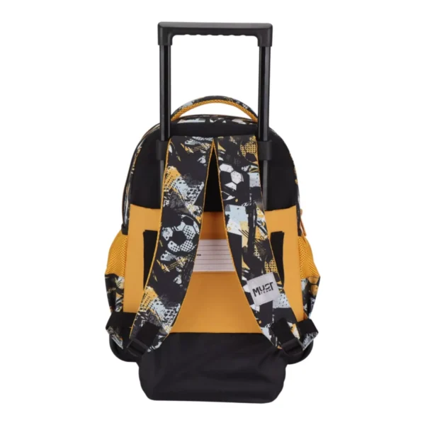 Cartable à roulettes enfant MUST Team - Never Give Up Football - Noir – Image 2