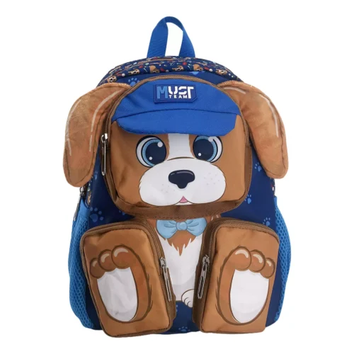 Sac à dos enfant MUST Team - Modèle Chien 3D - Bleu