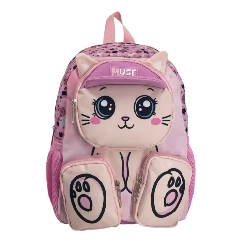 Sac à dos enfant MUST Team - Modèle Chat 3D - Rose